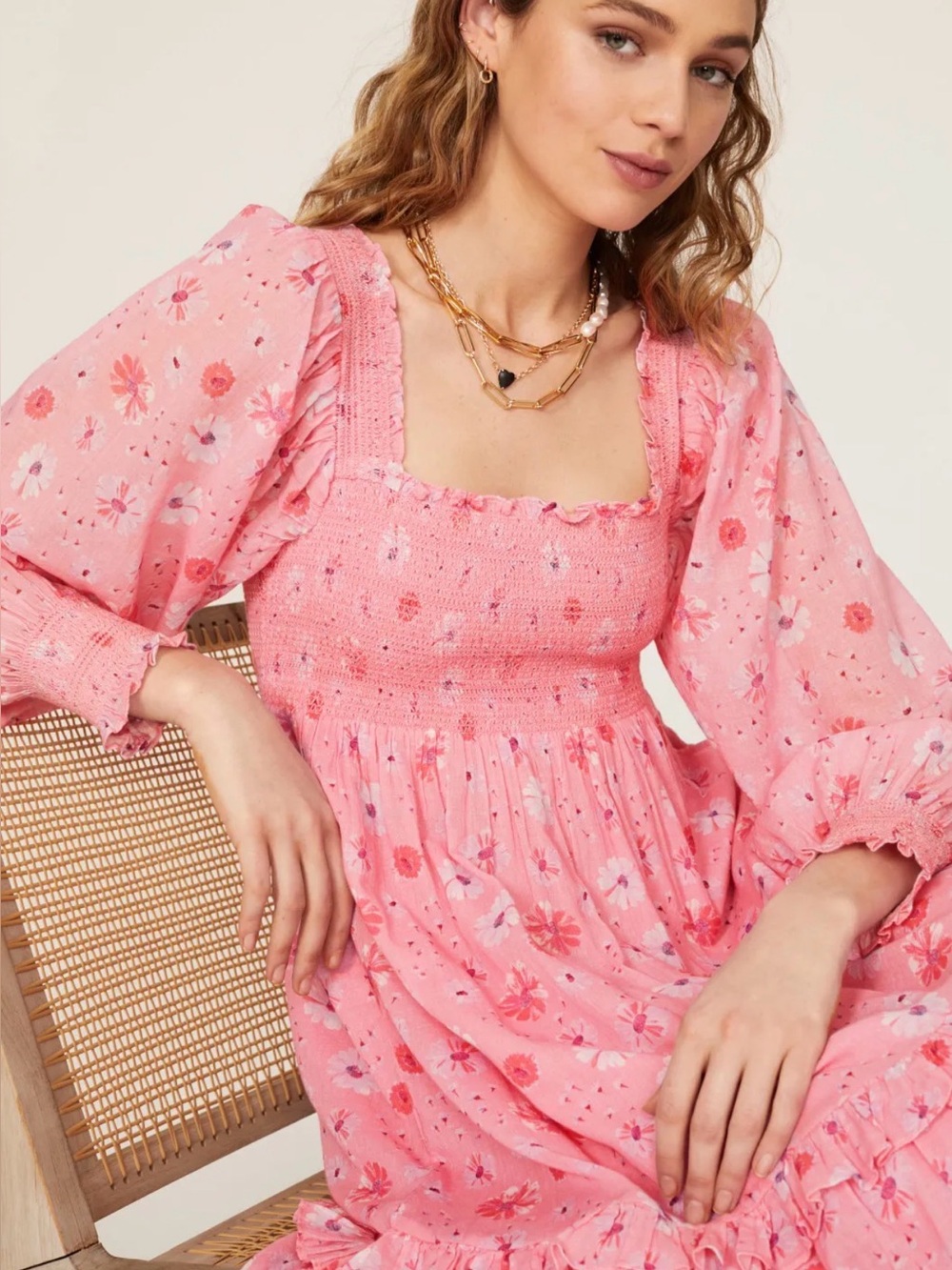 Love Shack Fancy Miri Midi Dress Worn Once